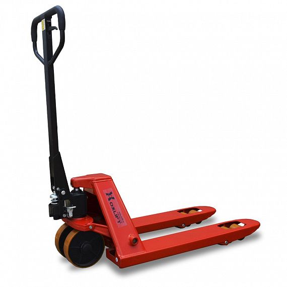 Узковильная коротковильная ручная гидравлическая тележка OXLIFT OX25-L800-W450 Вилы 800мм 2500 кг